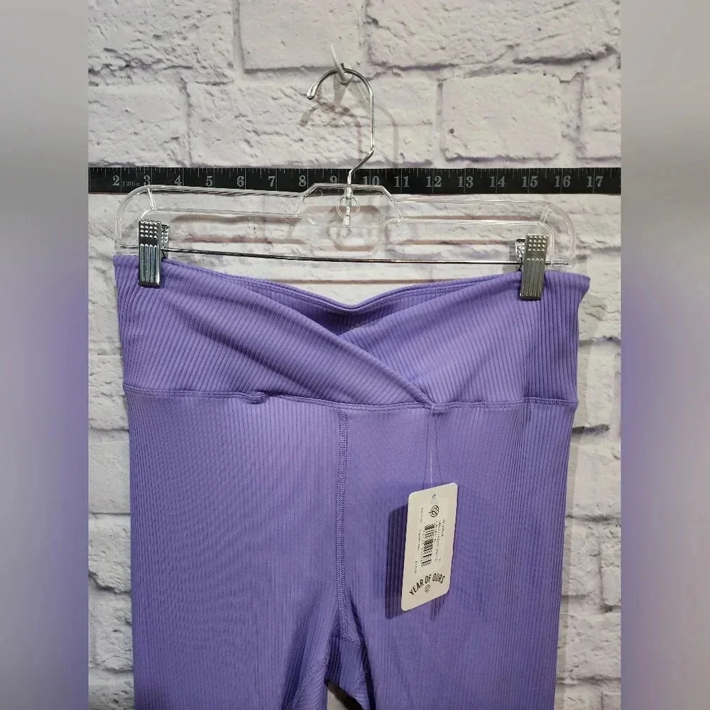 Year of Ours Veronica Ribbed High Waisted Leggings Size XL NEW